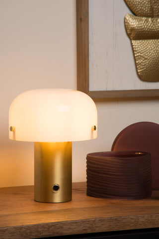 TIMON - Lampe de table - 1xE14 - Or mat / Laiton