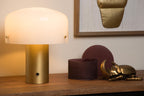 TIMON - Lampe de table - 1xE27 - Or mat / Laiton