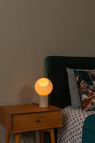 DAVIN - Lampe de table - 1xE27 - Opale