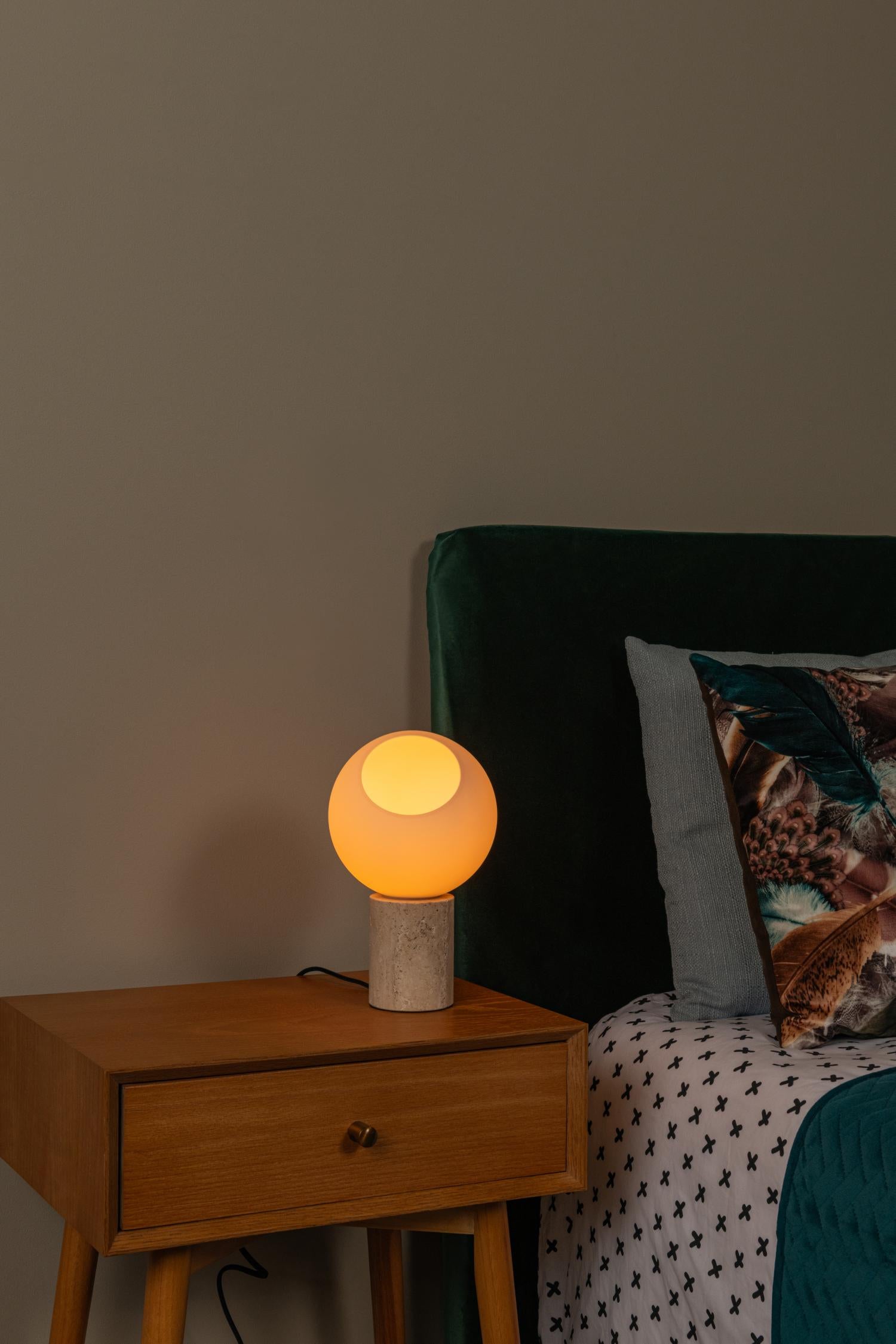 DAVIN - Lampe de table - 1xE27 - Opale