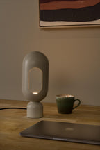 BARRIS - Lampe de table - 1xE27 - Taupe