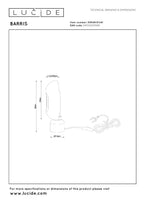 BARRIS - Lampe de table - 1xE27 - Taupe