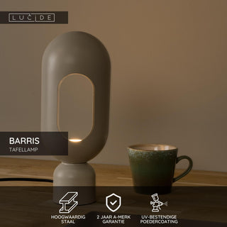 BARRIS - Lampe de table - 1xE27 - Taupe