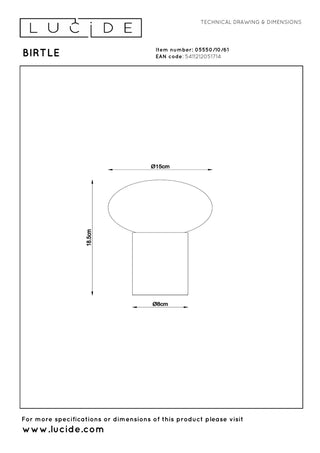 BIRTLE - Tafellamp - 1xG9 - Opaal