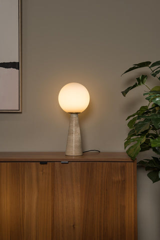 EVIN - Lampe de table - 1xE27 - Opale