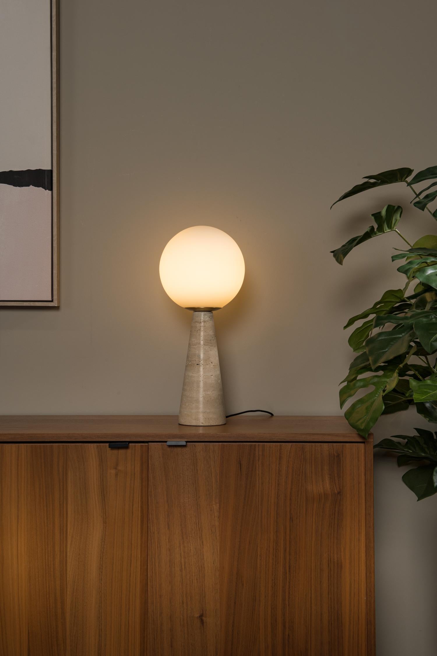 EVIN - Lampe de table - 1xE27 - Opale