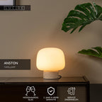 ANSTON - Tafellamp - 1xE14 - Opaal