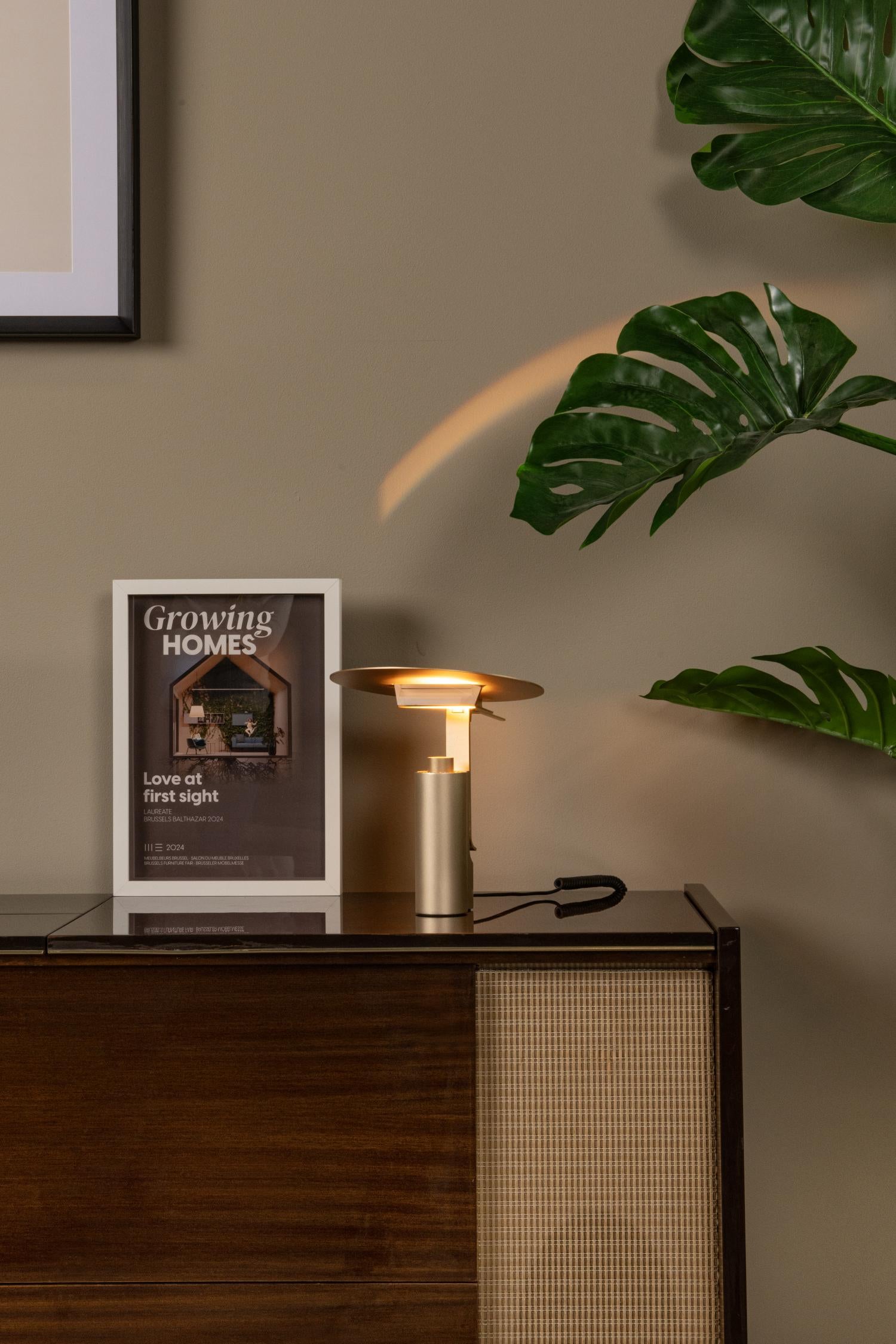 FITS - Lampe de table - Ø 20 cm - LED - 1x7W 3000K - Or mat / Laiton