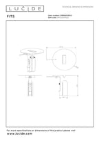 FITS - Lampe de table - Ø 20 cm - LED - 1x7W 3000K - Or mat / Laiton
