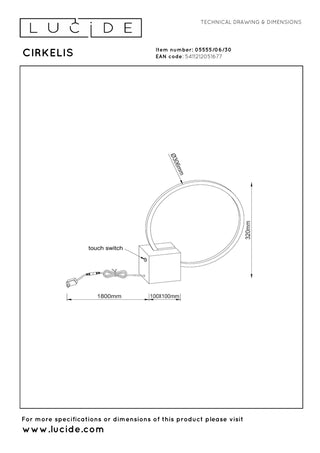 CIRKELIS - Lampe de table - Ø 32 cm - LED Var. - 1x6W 3000K - Noir