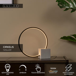 CIRKELIS - Lampe de table - Ø 32 cm - LED Var. - 1x6W 3000K - Noir
