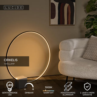 CIRKELIS - Table lamp - Ø 83 cm - LED Dimmable - 1x24W 3000K - Black