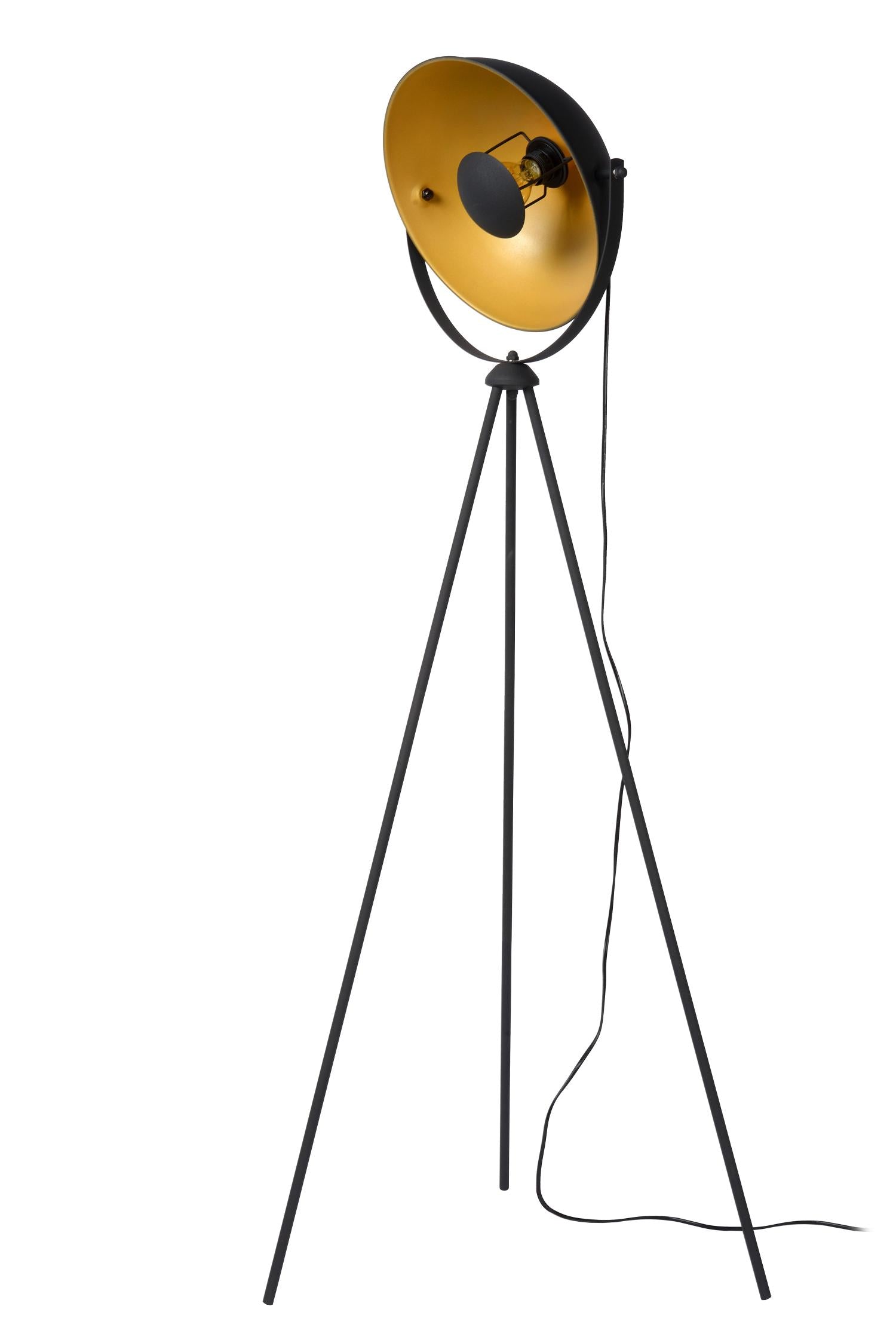 ALVARO - Vloerlamp - 1xE27 - Zwart