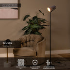 BENSEN - Vloerlamp - 1xE14 - Grijs