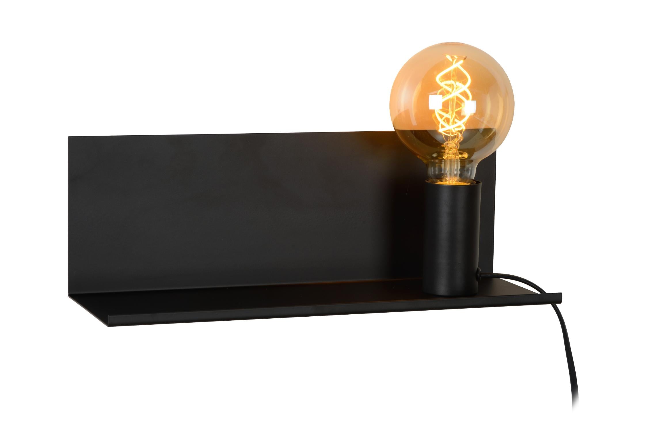 SEBO - Bedlamp / Wandlamp - 1xE27 - Zwart