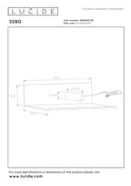 SEBO - Bedlamp / Wandlamp - 1xE27 - Zwart