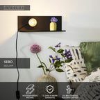 SEBO - Bedlamp / Wandlamp - 1xE27 - Zwart