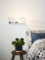 SEBO - Lampe de chevet / Applique murale - 1xE27 - Blanc