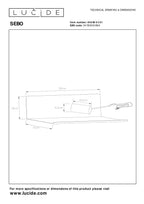 SEBO - Lampe de chevet / Applique murale - 1xE27 - Blanc