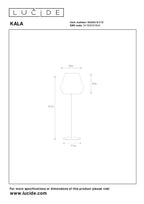 KALA - Lampe de table - Ø 25 cm - 1xE14 - Taupe