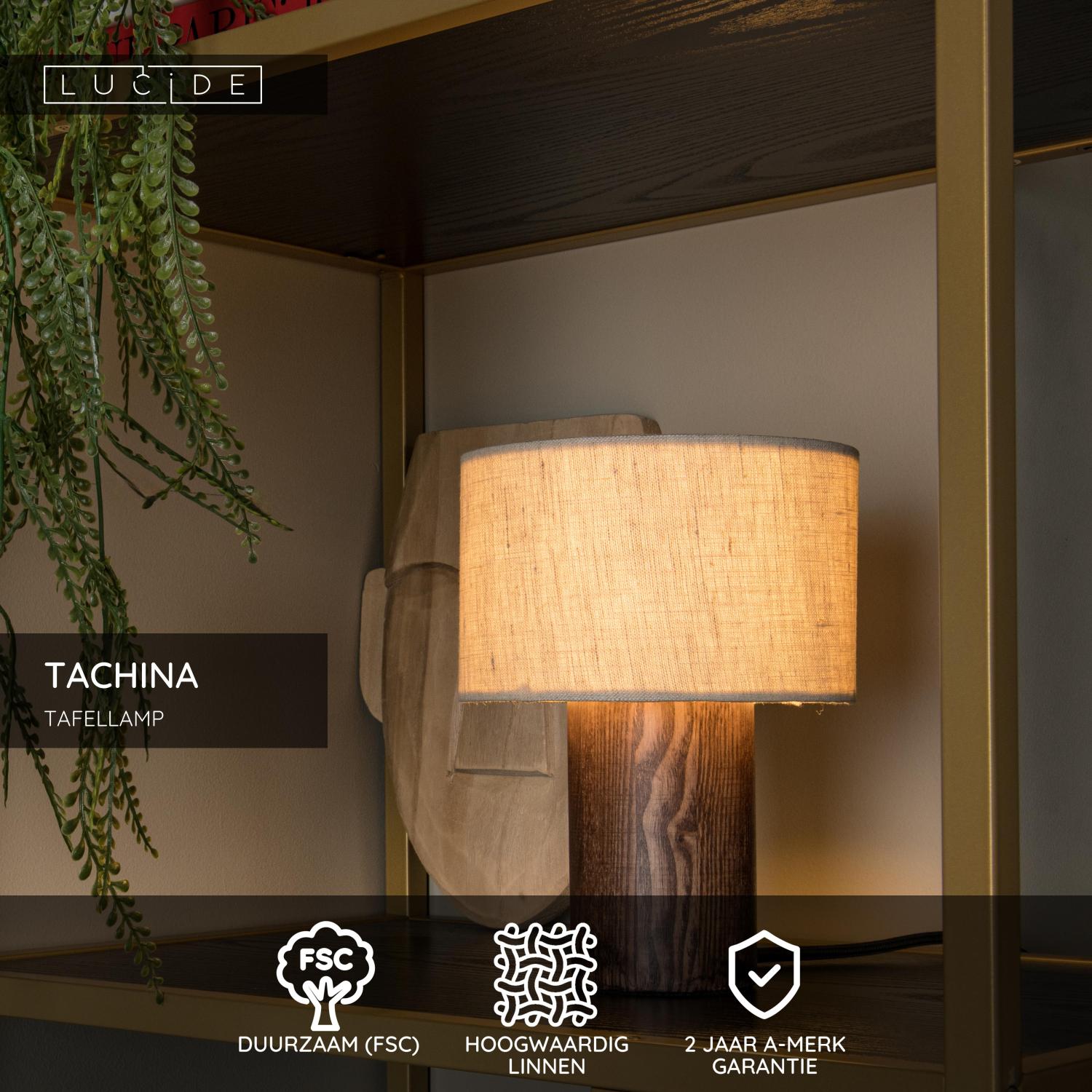 TACHINA - Lampe de table - 1xE14 - Naturel