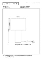 TACHINA - Lampe de table - 1xE27 - Naturel
