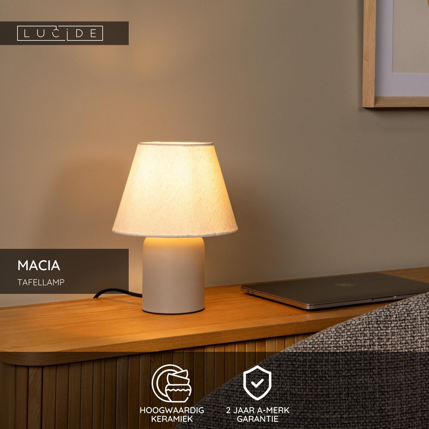 MACIA - Lampe de table - 1xE14 - Beige