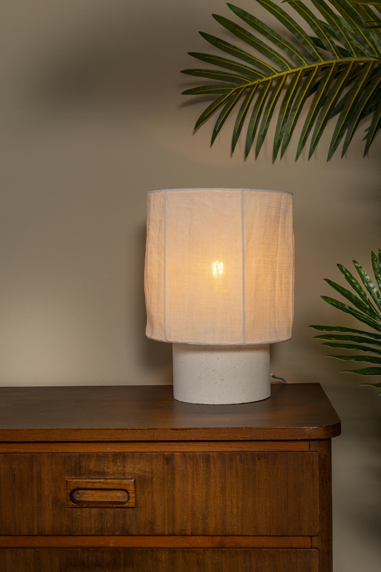 TISSAJA - Lampe de table - Ø 20 cm - 1xE14 - Blanc | Essential