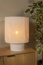 TISSAJA - Lampe de table - Ø 30 cm - 1xE27 - Blanc | Essential