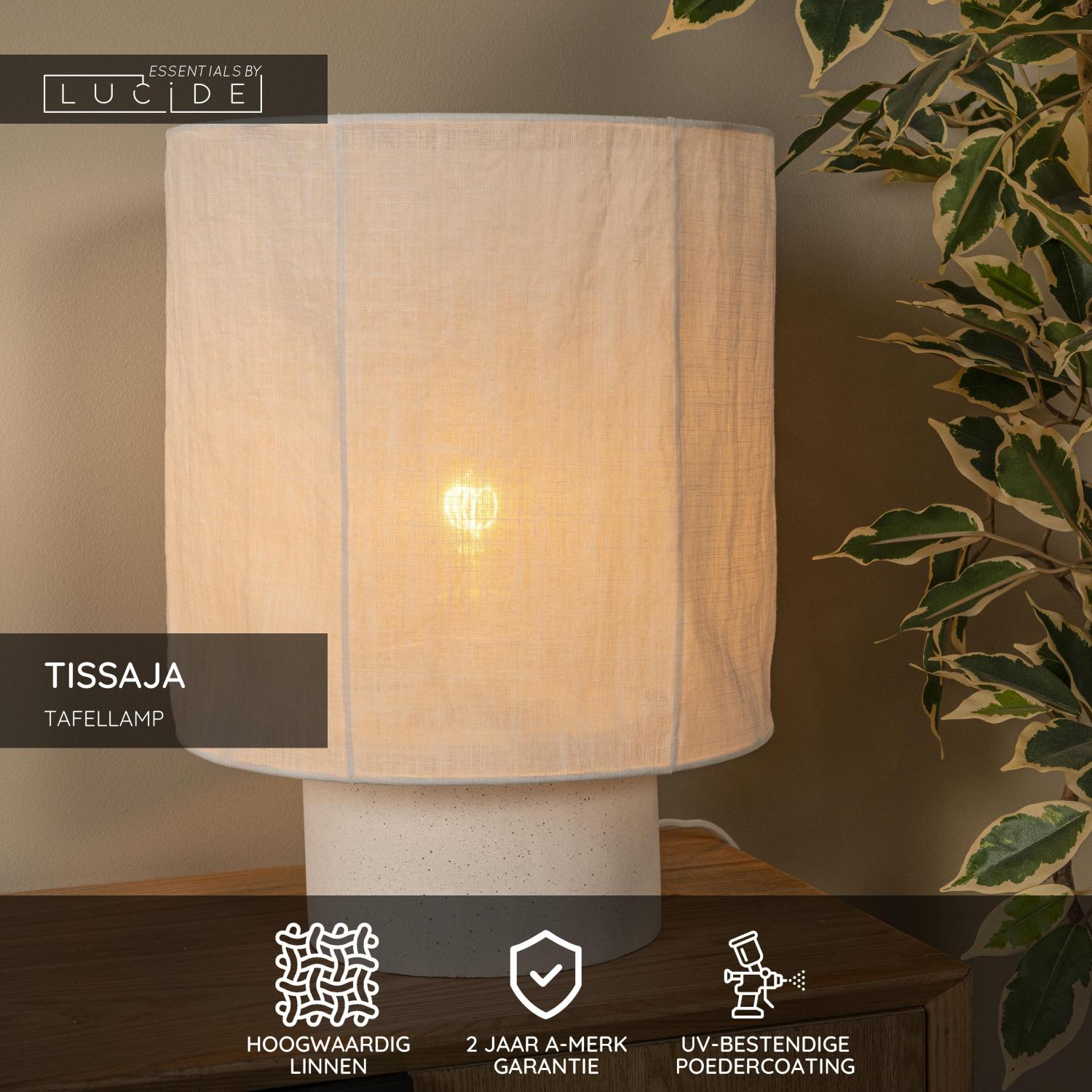 TISSAJA - Lampe de table - Ø 30 cm - 1xE27 - Blanc | Essential