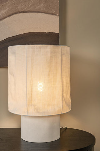 TISSAJA - Tafellamp - Ø 35 cm - 1xE27 - Wit | Essential