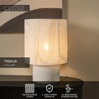 TISSAJA - Tafellamp - Ø 35 cm - 1xE27 - Wit | Essential