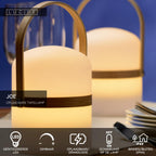 JOE - Rechargeable table lamp Indoor/Outdoor - Battery - Ø 14.5 cm - LED Dimmable - 1x3W 3000K - IP44 - White