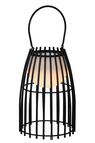 FJARA - Lampe de table rechargeable Intérieur/Extérieur - Batterie/Pile - Ø 17,5 cm - LED Dim to warm - 1x0,3W 3000K - IP44 - Noir