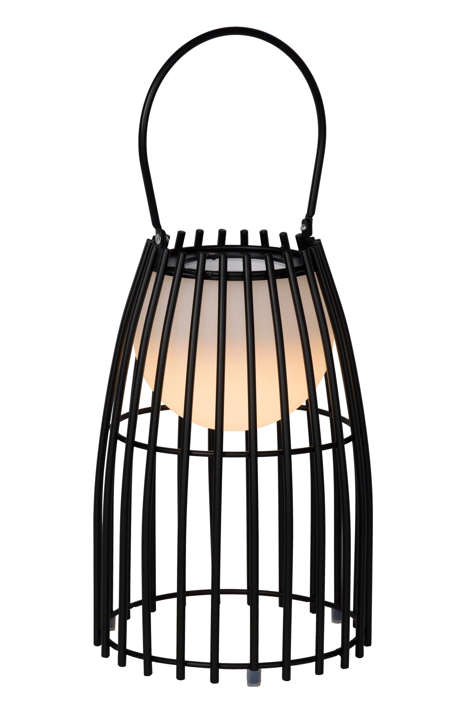 FJARA - Lampe de table rechargeable Intérieur/Extérieur - Batterie/Pile - Ø 17,5 cm - LED Dim to warm - 1x0,3W 3000K - IP44 - Noir