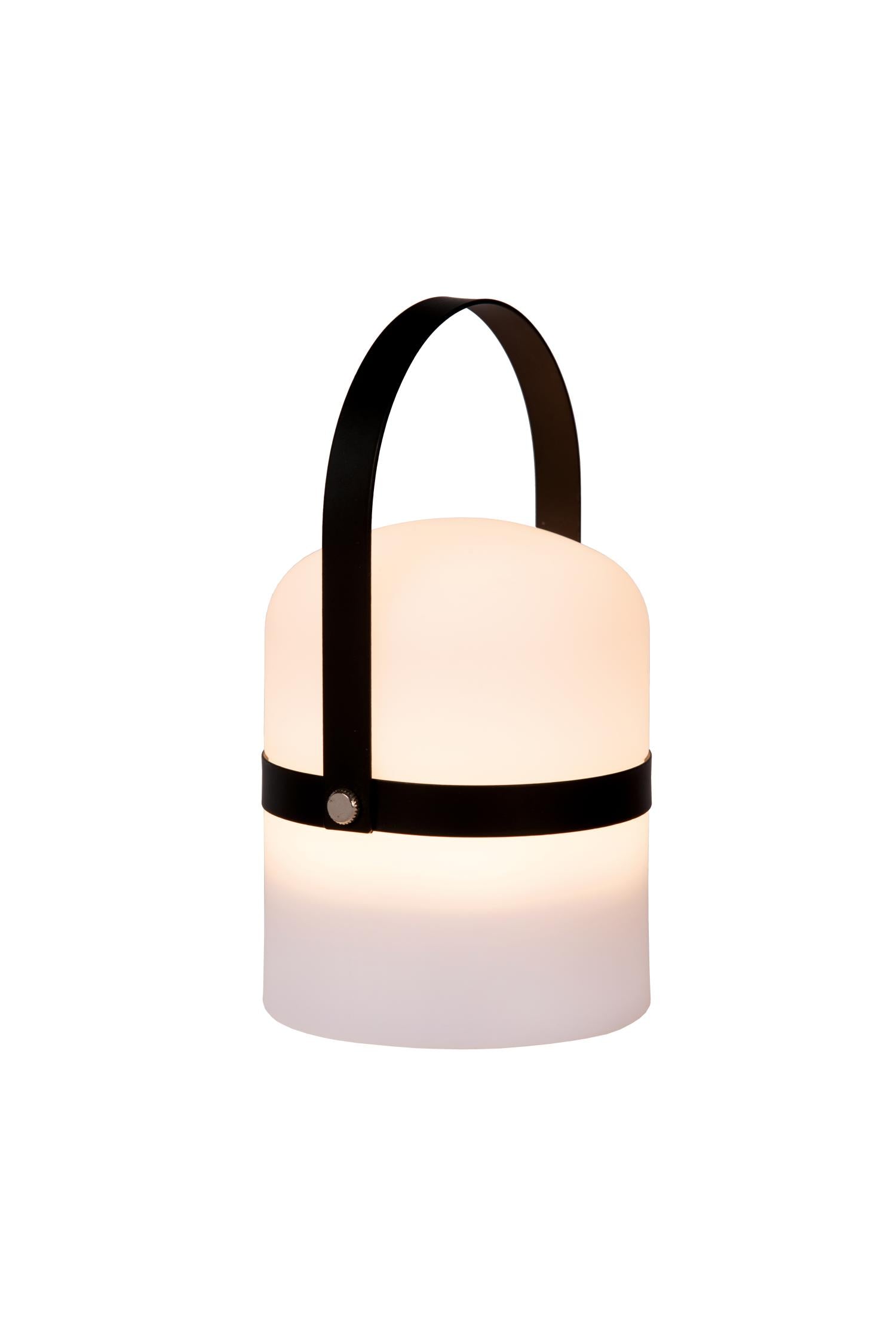 LITTLE JOE - Oplaadbare Tafellamp Binnen/Buiten - Accu/Batterij - Ø 10 cm - LED Dimb. - 1x0,3W 3000K - IP44 - Zwart