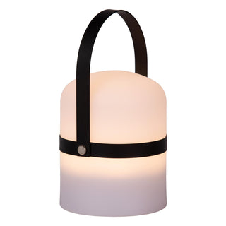 LITTLE JOE - Oplaadbare Tafellamp Binnen/Buiten - Accu/Batterij - Ø 10 cm - LED Dimb. - 1x0,3W 3000K - IP44 - Zwart