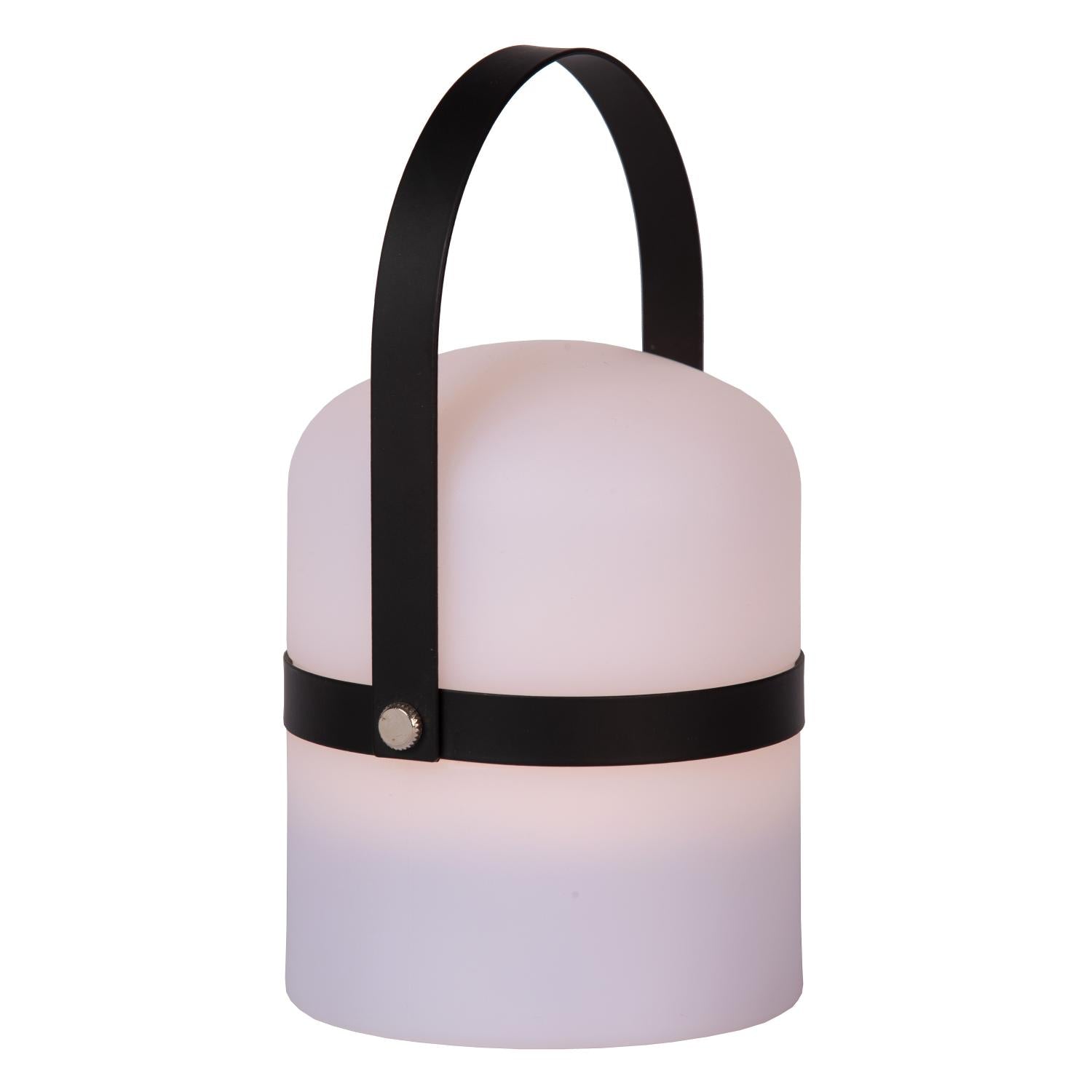 LITTLE JOE - Oplaadbare Tafellamp Binnen/Buiten - Accu/Batterij - Ø 10 cm - LED Dimb. - 1x0,3W 3000K - IP44 - Zwart
