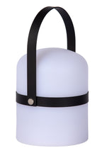 LITTLE JOE - Oplaadbare Tafellamp Binnen/Buiten - Accu/Batterij - Ø 10 cm - LED Dimb. - 1x0,3W 3000K - IP44 - Zwart