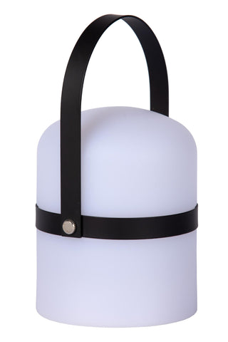 LITTLE JOE - Oplaadbare Tafellamp Binnen/Buiten - Accu/Batterij - Ø 10 cm - LED Dimb. - 1x0,3W 3000K - IP44 - Zwart