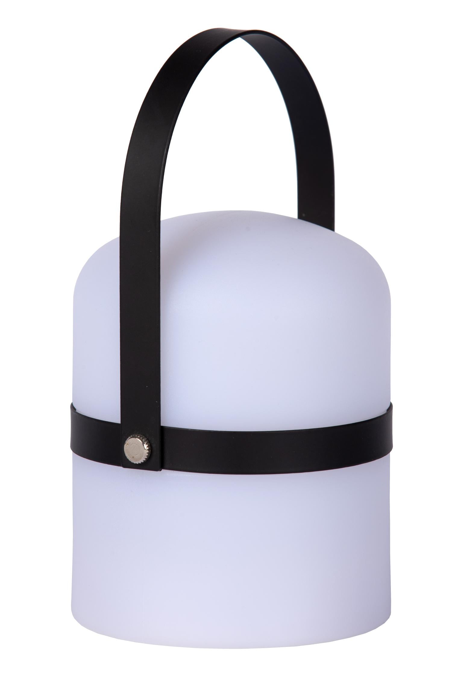 LITTLE JOE - Oplaadbare Tafellamp Binnen/Buiten - Accu/Batterij - Ø 10 cm - LED Dimb. - 1x0,3W 3000K - IP44 - Zwart