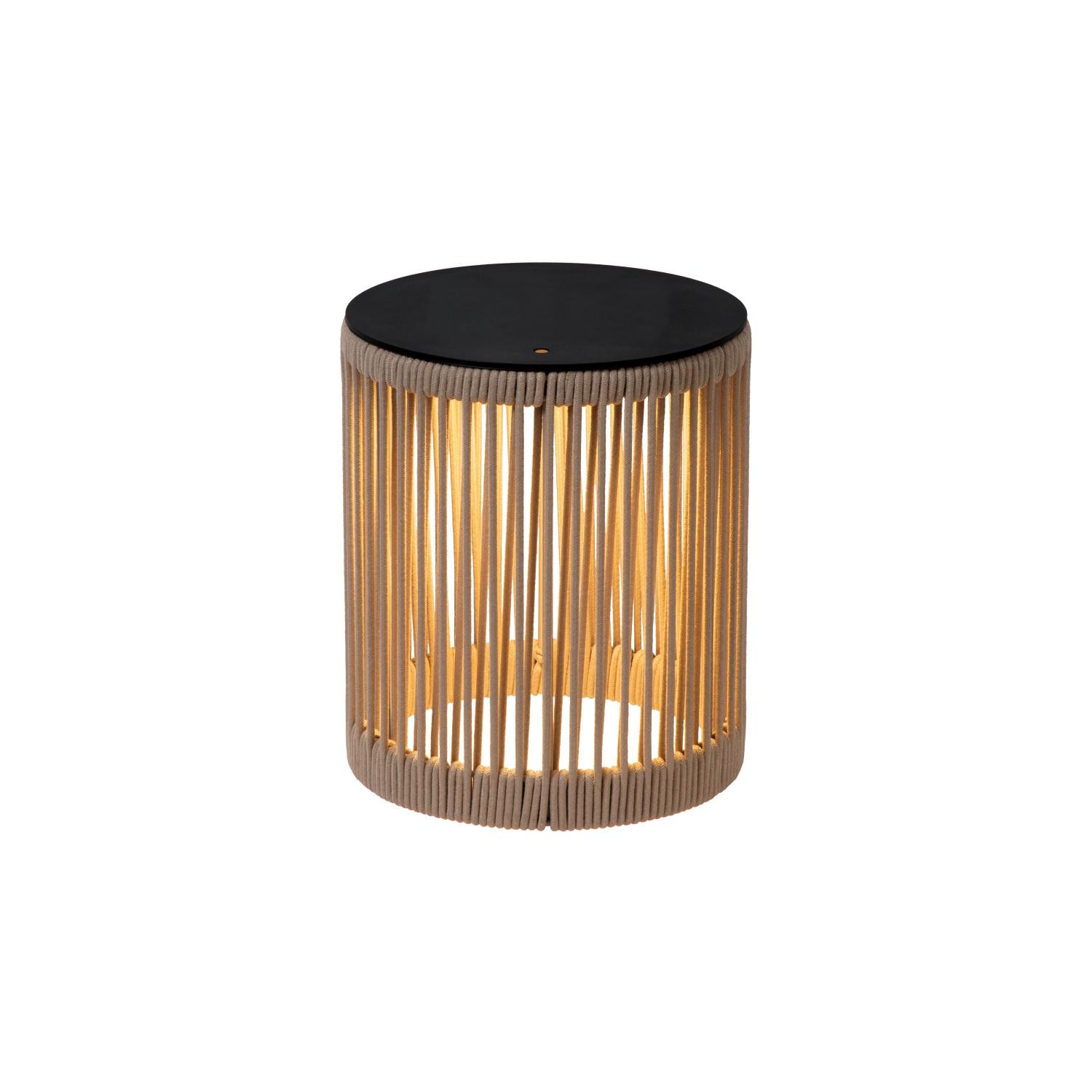 PINGI - Oplaadbare Vloerlamp Binnen/Buiten - Accu/Batterij - Ø 33,5 cm - LED 3 StepDim - 1x3W 3000K - IP44 - Taupe