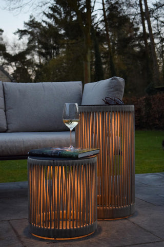 PINGI - Lampadaire rechargeable Intérieur/Extérieur - Batterie/Pile - Ø 33,5 cm - LED 3 StepDim - 1x3W 3000K - IP44 - Taupe