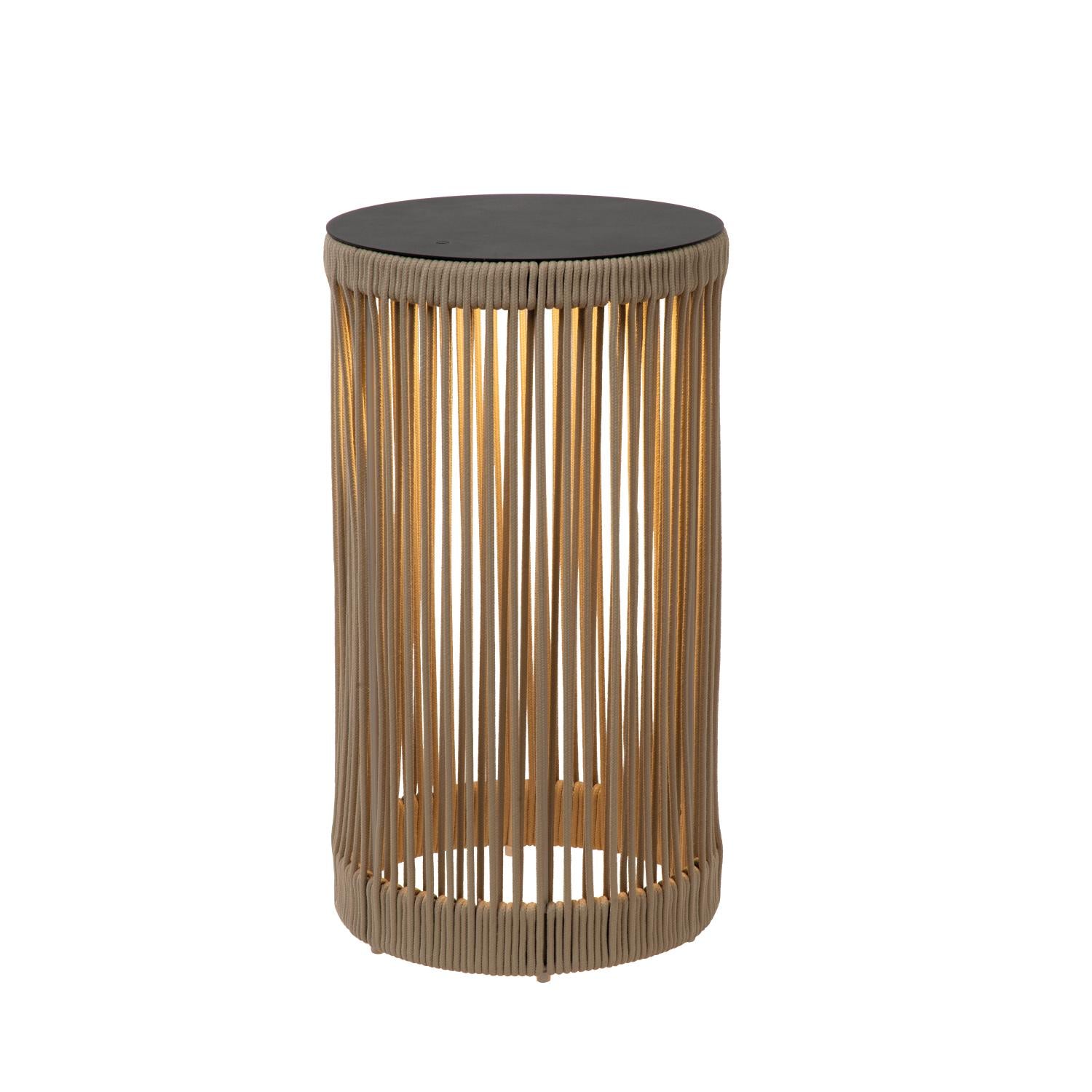 PINGI - Oplaadbare Vloerlamp Binnen/Buiten - Accu/Batterij - Ø 33,5 cm - LED 3 StepDim - 1x3W 3000K - IP44 - Taupe