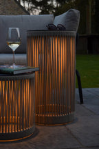 PINGI - Oplaadbare Vloerlamp Binnen/Buiten - Accu/Batterij - Ø 33,5 cm - LED 3 StepDim - 1x3W 3000K - IP44 - Taupe