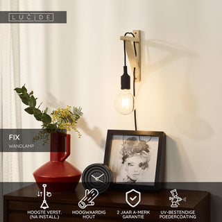 FIX - Wandlamp - 1xE27 - Zwart