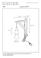 FIX - Applique murale - 1xE27 - Blanc
