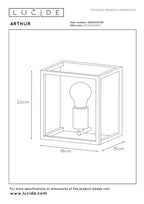 ARTHUR - Wandlamp - 1xE27 - Zwart