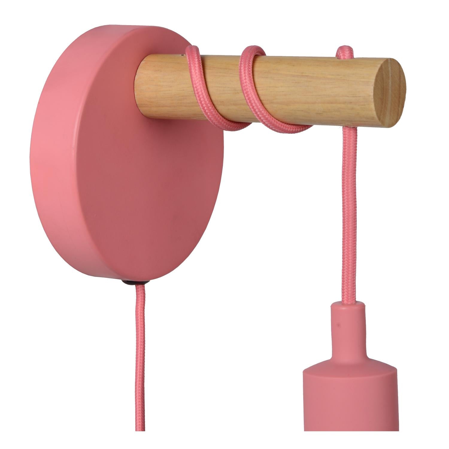 POLA - Wandlamp Kinderkamer - Ø 12 cm - 1xE27 - Roze