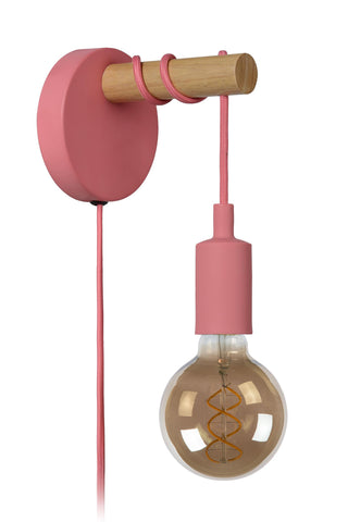 POLA - Wandlamp Kinderkamer - Ø 12 cm - 1xE27 - Roze